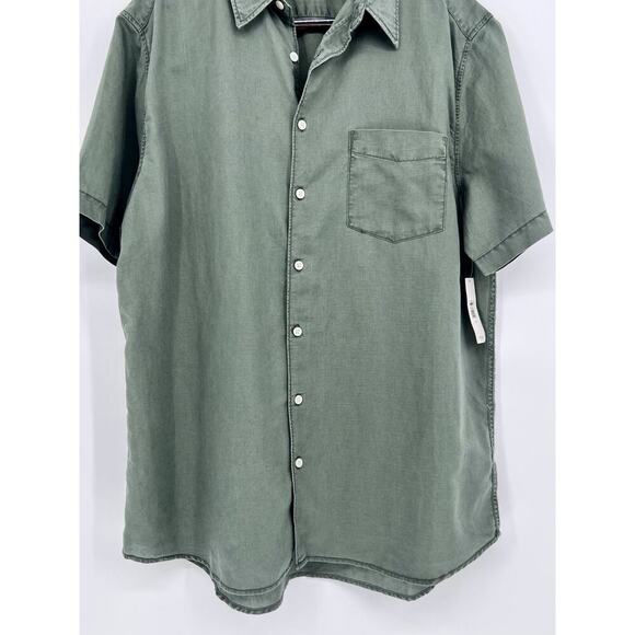 OLD NAVY VTG Mens Short Sleeve Shirt XL Regular Fit Linen Blend Button Up NWT - Picture 3 of 10